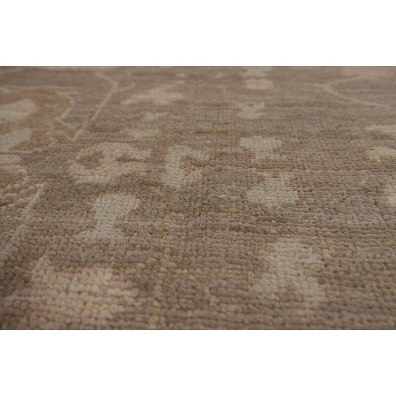 Vegetable Dye Oushak Area Rug Turkish Hand-Knotted Wool Carpet - 8'1"x 10'0"
