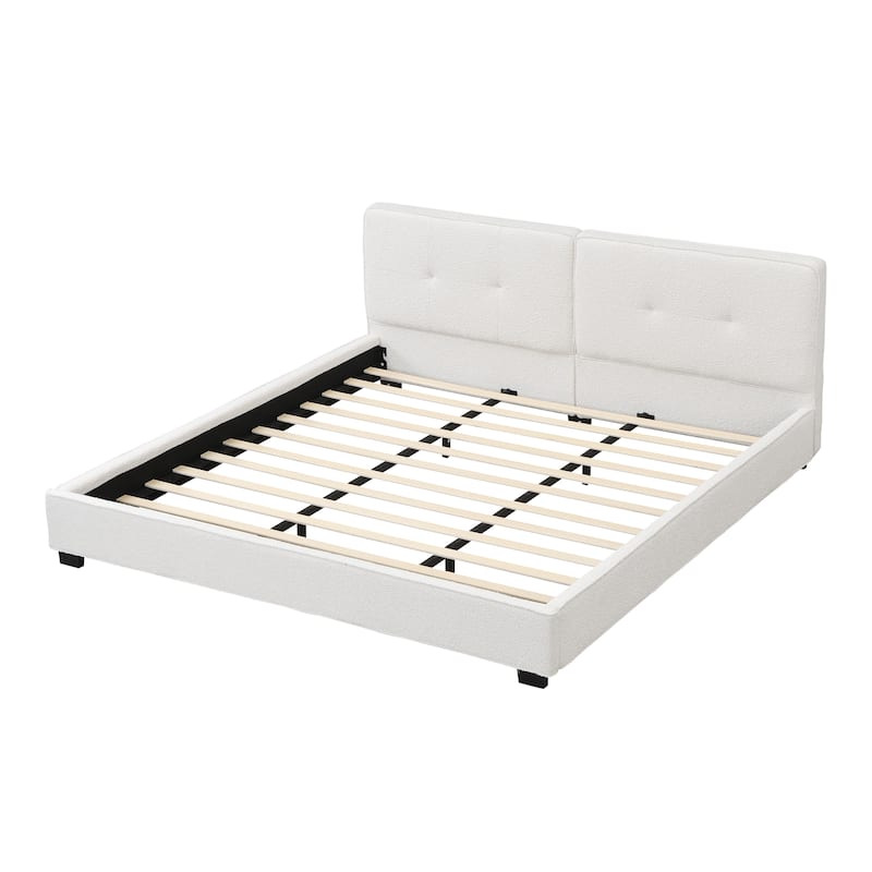 Christopher Knight Home - Oliver Velvet Upholstered King Platform Bed with Tufted Elegance