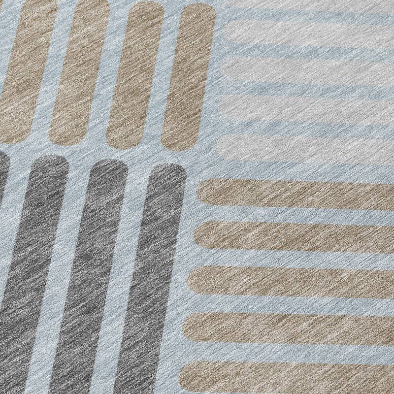 Machine Washable Indoor/ Outdoor Modern Weave Chantille Rug