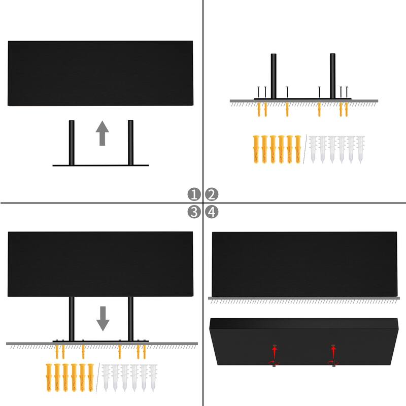 Homy Casa Wall-Mounted Floating Shelf, Set for Living, Modern Sturdy