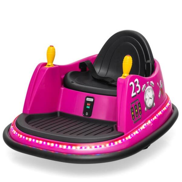 slide 2 of 10, 6V Battery Powered Kids Ride On Bumper Car with Remote Control - 29.5" x 22.5" x 17" Pink