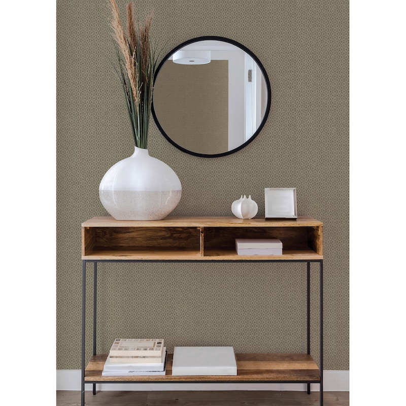 A-Street Prints Genji Brown Woven Wallpaper