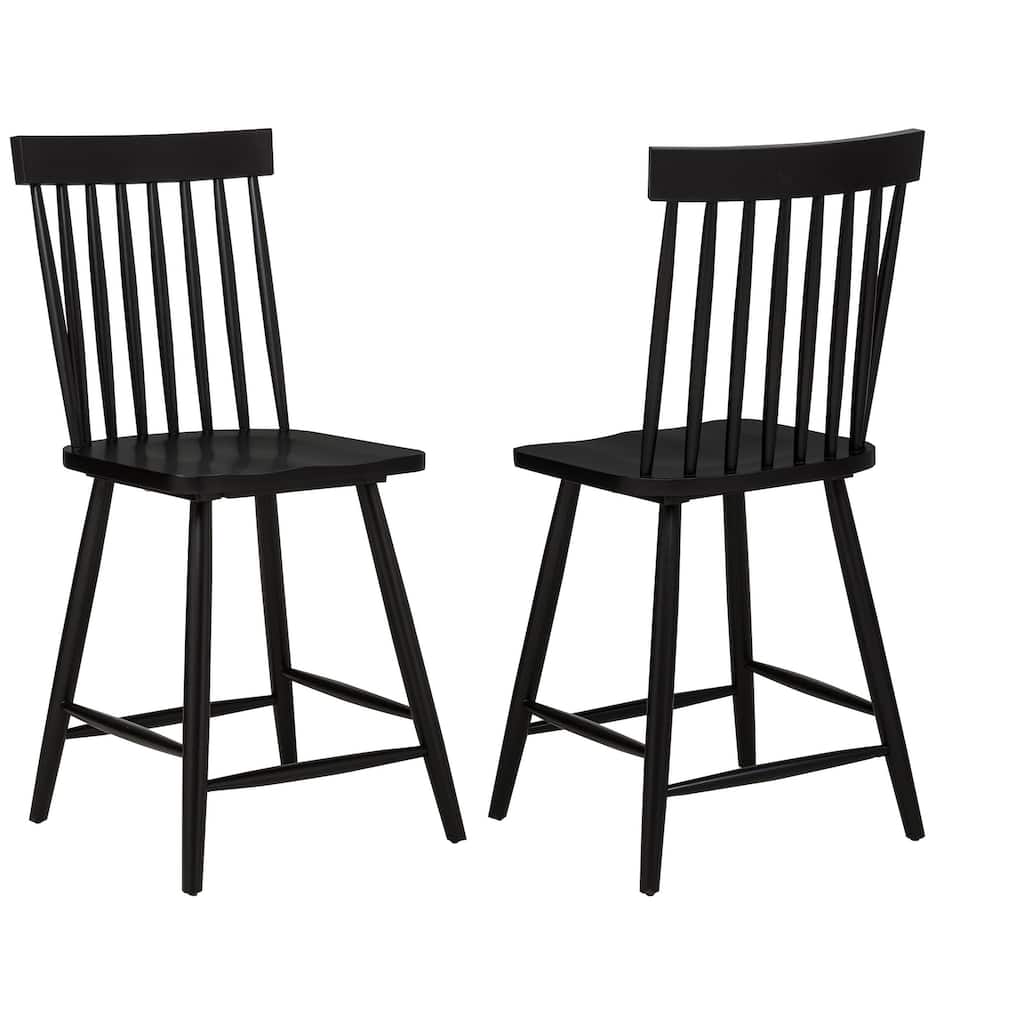 Andrews Windsor Counter Height Dining Side Chair (Set of 2)