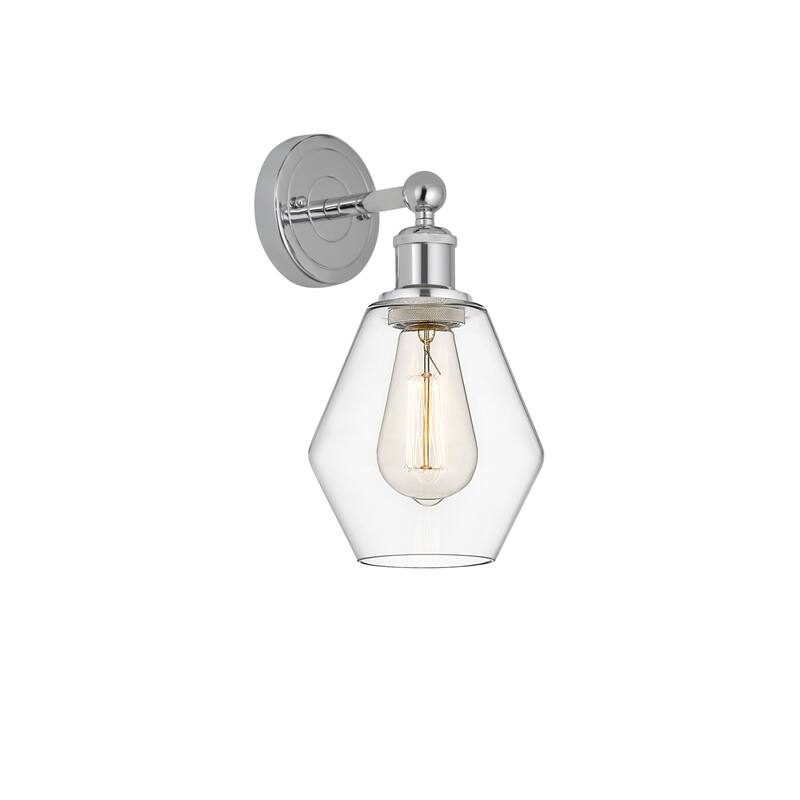 Innovations Lighting 616-1W-12-6 Cindyrella Sconce Cindyrella 12" Tall - Polished Chrome / Clear