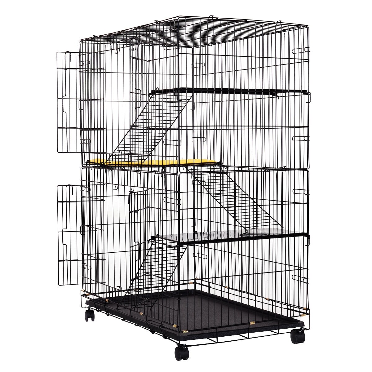 Shop Costway 4 Tier Cat Playpen Cat Cage With 3 Climbing Ladders