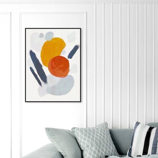 Oliver Gal 'Blanc Order' Abstract Wall Art Framed Canvas Print 