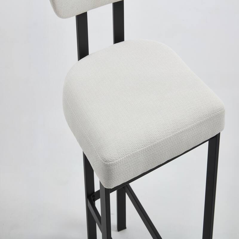 26 inch Modern Upholstered Bar Stools Set of 2
