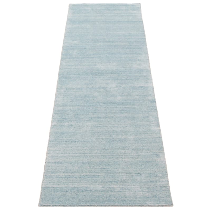 ECARPETGALLERY Hand-knotted Kashkuli Gabbeh Blue Wool Rug - 2'7 x 10'0
