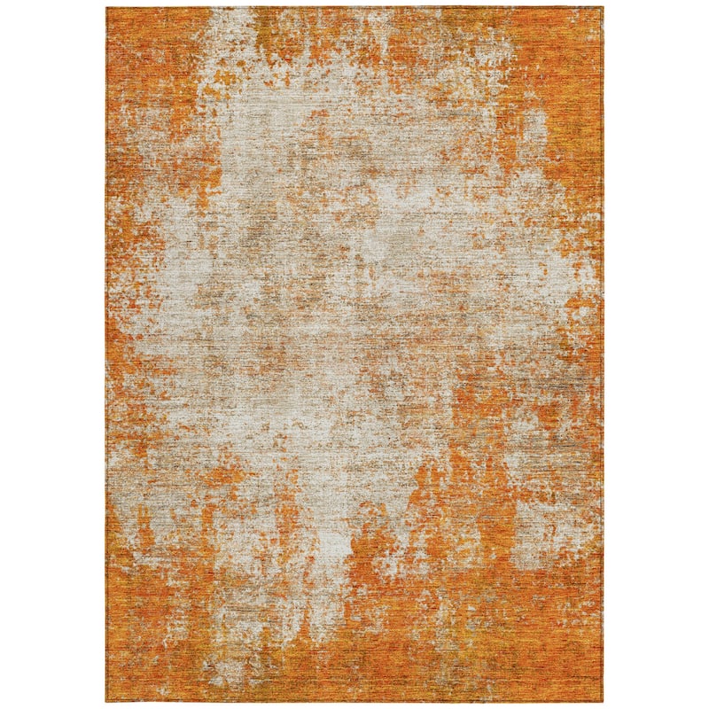HomeRoots Abstract Transitional Rectangle Outdoor Rug