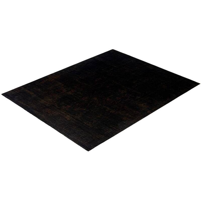 Overdyed One-of-a-Kind Hand-Knotted Area Rug - Black - 8' 1" x 10' 1"