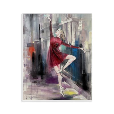 Stupell Ballet on City Street Wall Plaque Art Design By Lucille Lee
