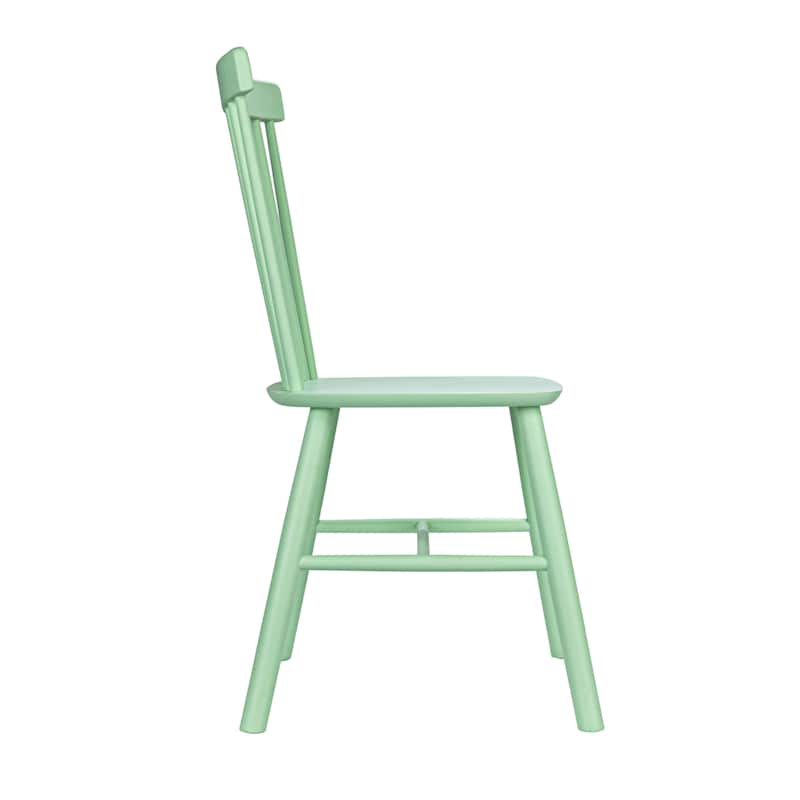 Rubberwood Dining Chairs with Slatted Back - 19.5"L x 19.5"W x 36.0"H