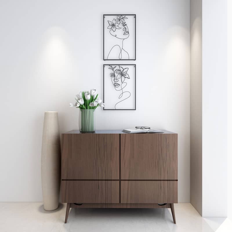 Haven & Holly, Floral Metal Wall Decor