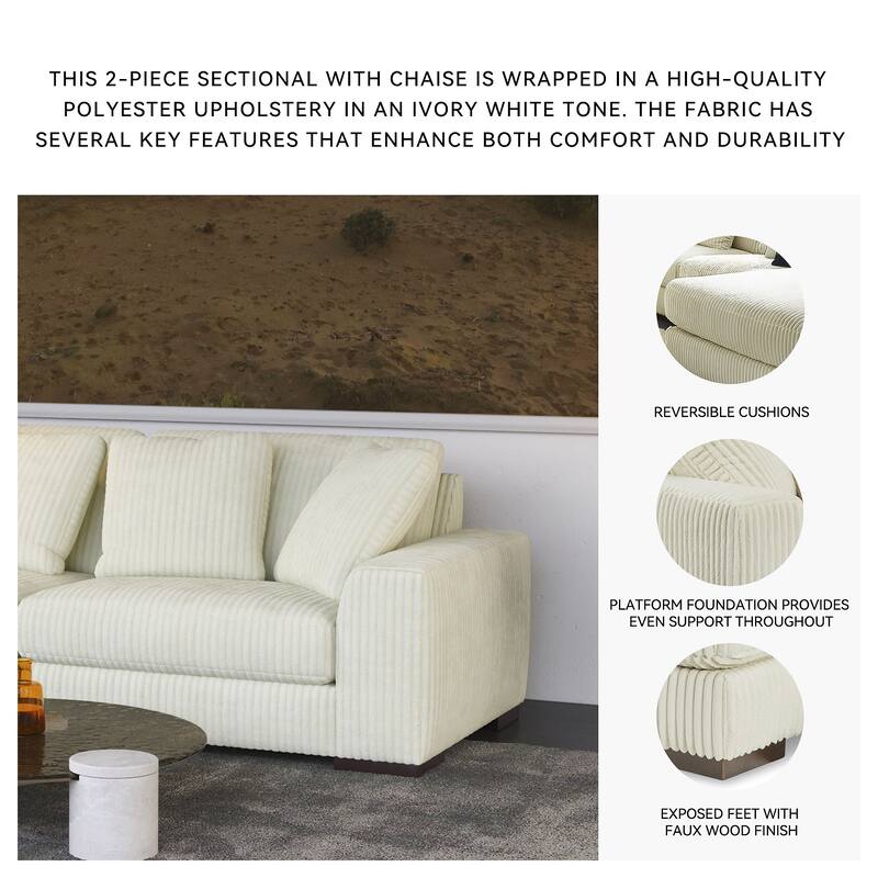 Signature Design by Ashley Lindyn 2-Piece Sectional with Chaise - 102"W x 70"D x 38"H