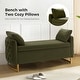 preview thumbnail 33 of 65, Robert Modern Upholstered Flip Top Storage Bench with Two Pillows by HULALA HOME