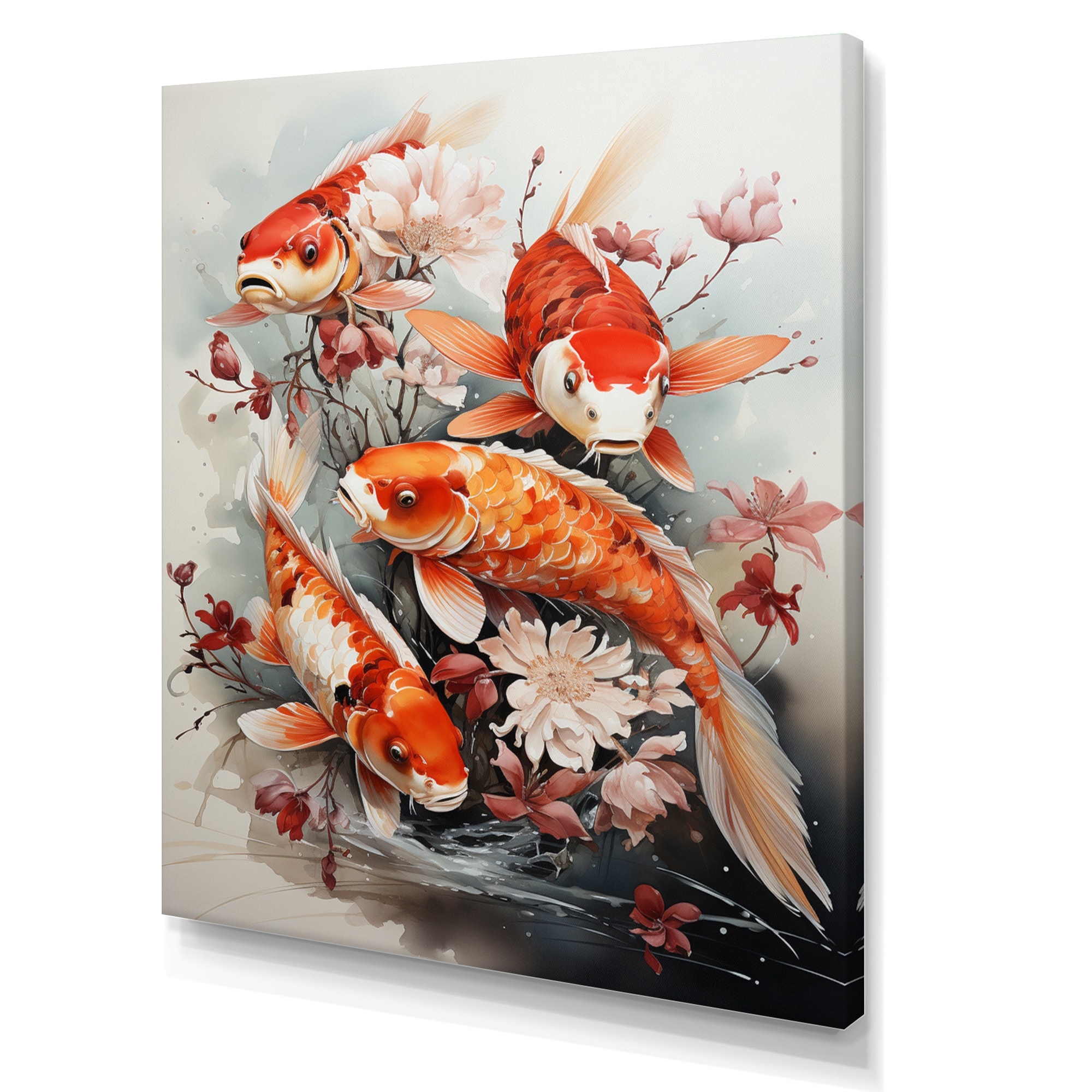 Designart Fishing Contemporary Koi Fish I Animal Fish Canvas Print - On  Sale - Bed Bath & Beyond - 38974532