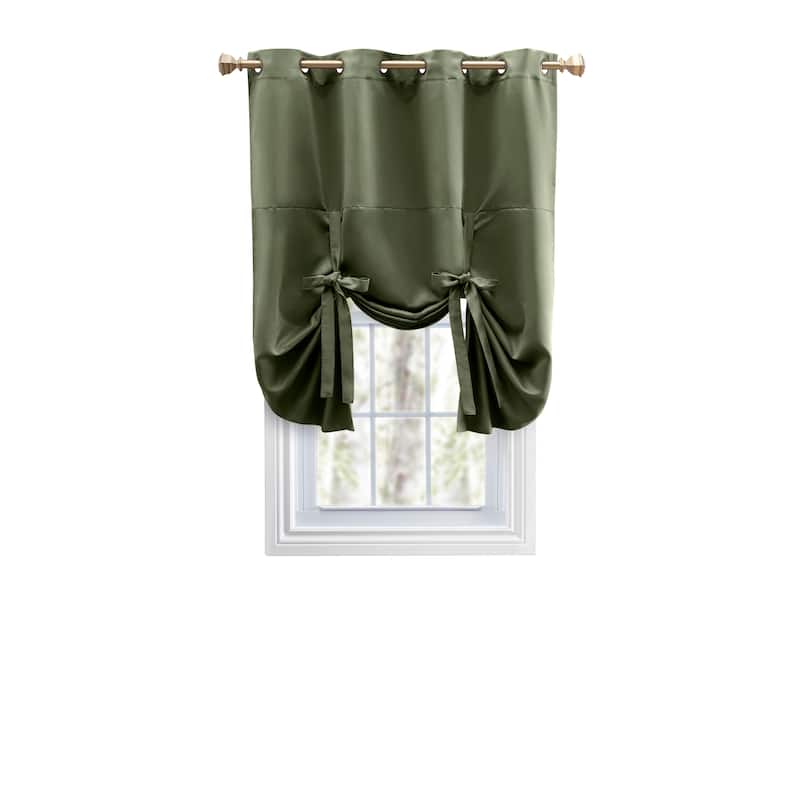 Ultimate Blackout Gorgeous Grommet Tie Up Curtain Panel
