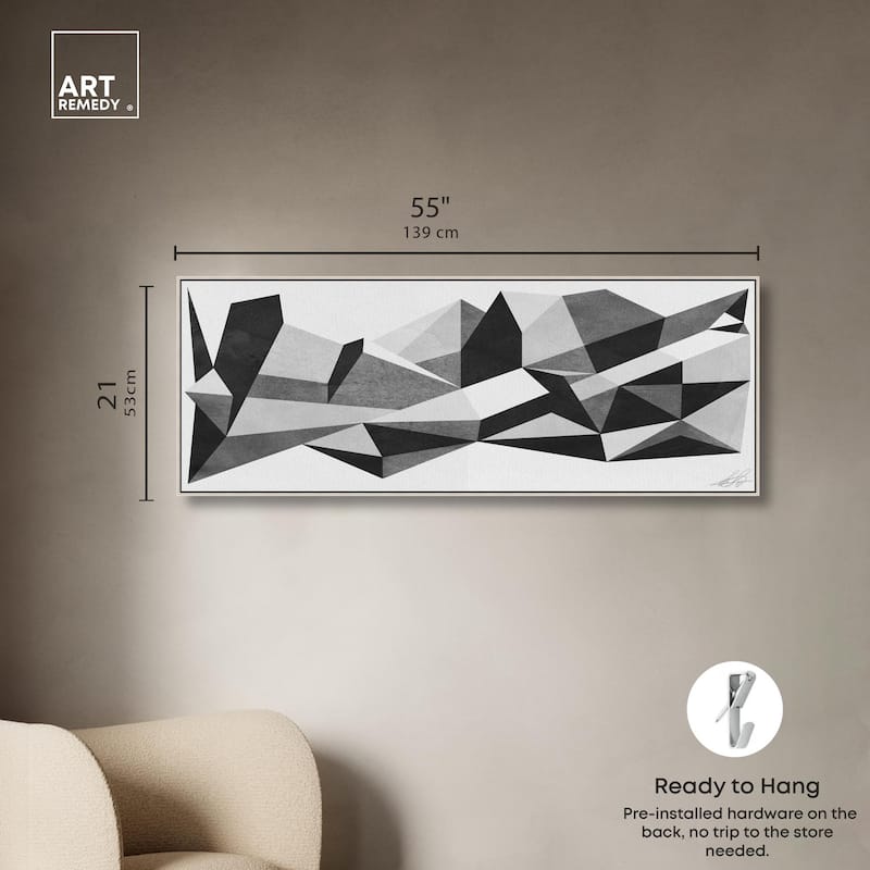 Geometric Panoramic Canvas by Art Remedy