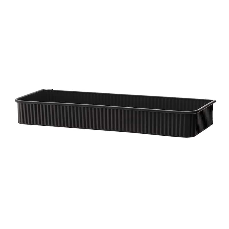 Glitzhome 68"H Multifunctional Metal Plant Stands Black Planter Storage Flower Pot Shelf with Anti-slip Pads