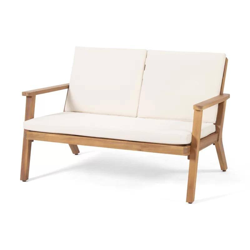 4 Pieces Patio Chat Set, Bistro Set, All-Weather Conversation Set