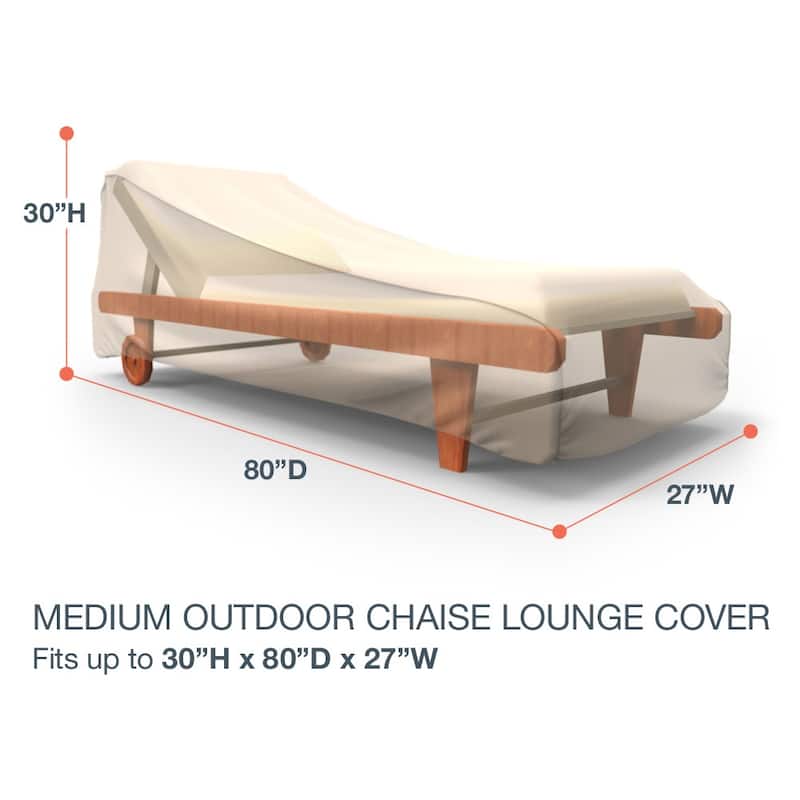 Budge Sedona Tan Patio Chaise Lounge Cover Multiple Sizes