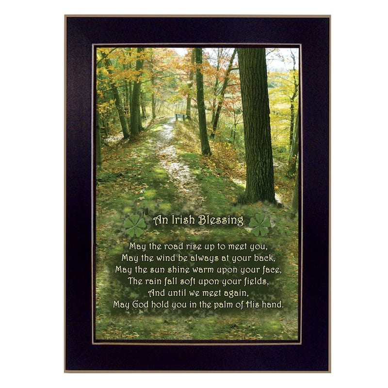 TrendyDecor4U Contemporary "Irish Blessing" Framed Print Wall Art