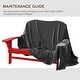 preview thumbnail 9 of 27, Outsunny Outdoor Adirondack Chair Bench for Two with Ergonomic Design, Wide Armrests, & Fir Wood Build
