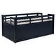 preview thumbnail 9 of 14, Carlsbad Wood Twin Captains Bed With Trundle Navy Blue