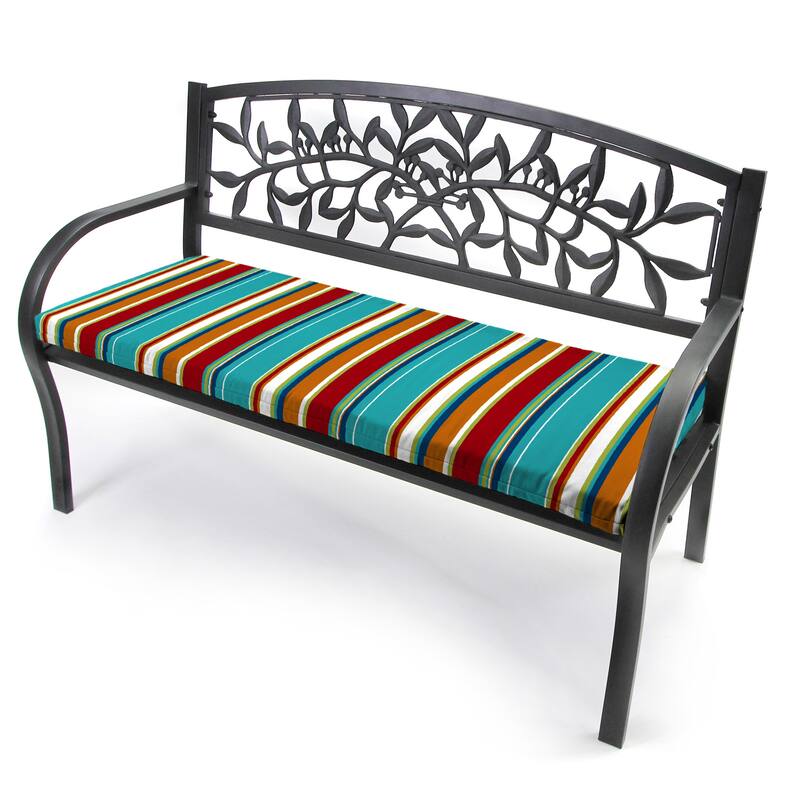 48" x 18" Outdoor Bench Cushion with Ties - 18'' L x 48'' W x 3.5'' H