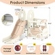 preview thumbnail 7 of 5, Beige Coffee 4 in 1 Toddler Slide, Kid Slide for Toddlers Age 1-3, Indoor Outdoor Bus Themed Toddler Playset Toddler Playground