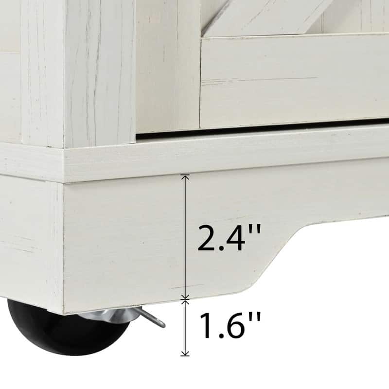 Mairi 54.5" Farmhouse Kitchen Island with Power Outlet
