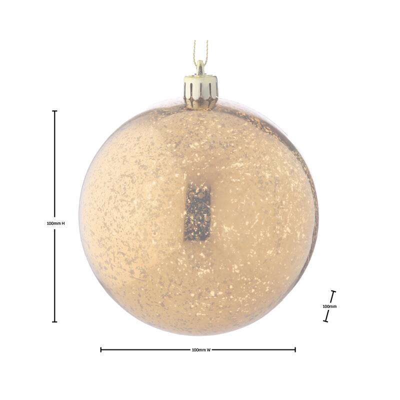 100mm Shatterproof Plastic Mercury Ball Ornament