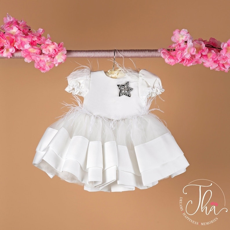 satin star dress Star Sign Satin Special Occasion Baby Dress