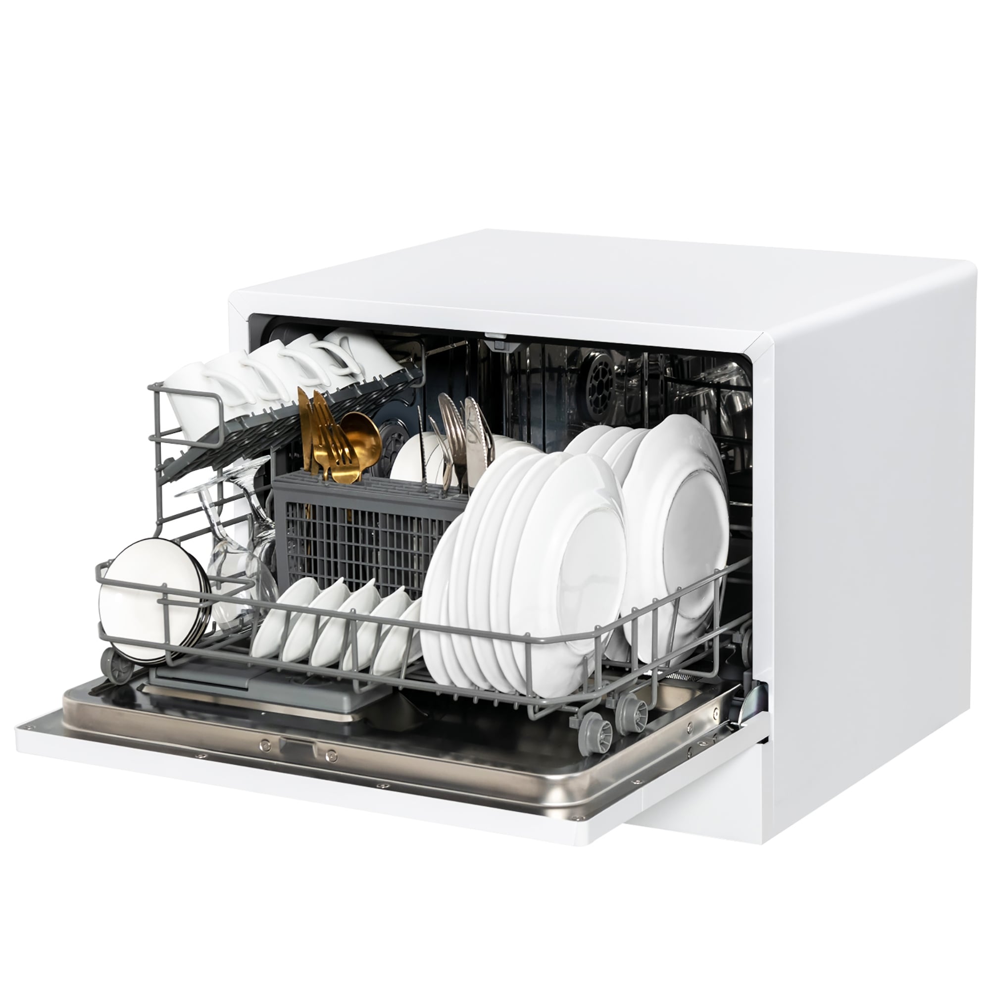 Compact Countertop Dishwasher 6 Place Settings w/ 5 Washing Programs