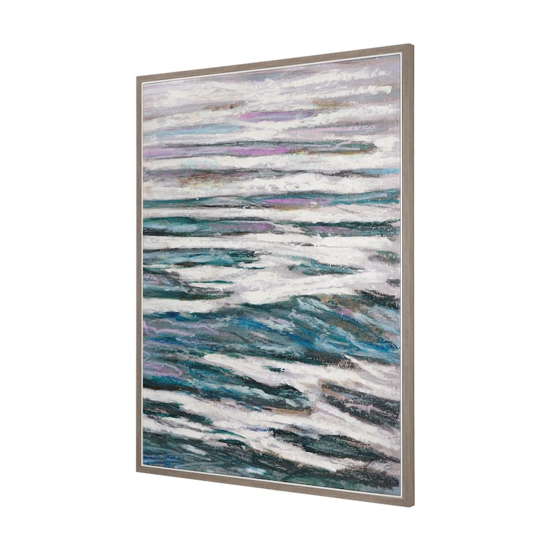 Sunshine Glare on The Waves I (45 x 60) Framed Canvas Art Print