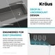preview thumbnail 5 of 16, KRAUS Forteza Granite 33 inch Undermount Drop-in Kitchen Sink
