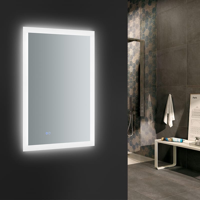 Fresca Luminosa 36" x 24" Framed Bathroom Mirror with Halo LED