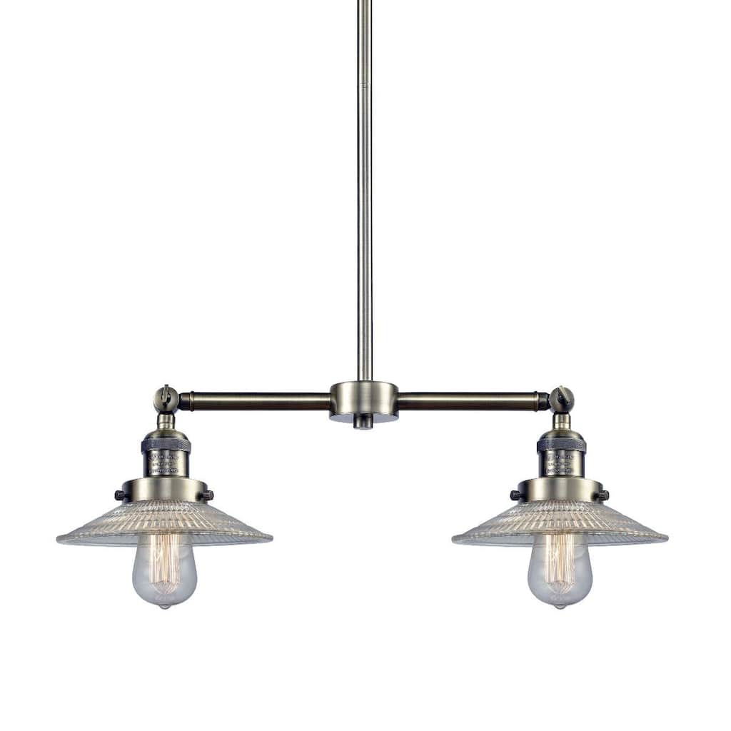 Innovations Lighting Halophane 2 Light 21" Wide Linear Chandelier