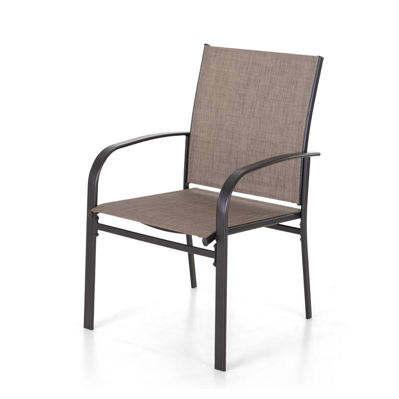 MAISON ARTS Outdoor Dining Set 7/9-Piece with Expandable Rectangular Metal Table and 6/8 Textilene Dining Chairs