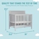 preview thumbnail 3 of 1, Dream On Me Bellport 4 in 1 Convertible Mini/ Portable Crib I Mini Baby Crib I Includes 1.5 Mattress - Pebble Grey