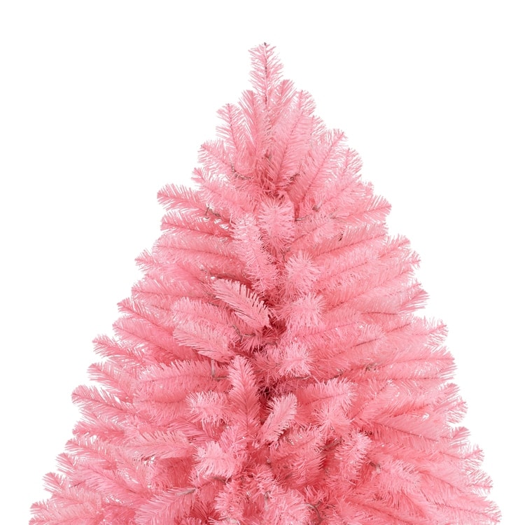 Martina Pink Christmas Tree Prelit, Realistic Artificial Christmas Tree with Lights Bed Bath
