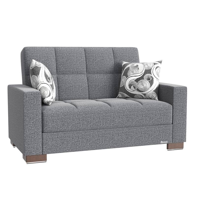 Collection Upholstered Convertible Loveseat With Storage