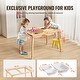 preview thumbnail 4 of 8, Natural Pine Wood Sensory Table with Storage Bins for Kids - 32.1” L x 23.6” W x 19.9” H