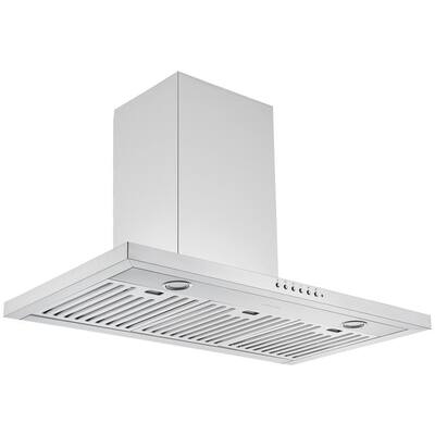 Ancona WPL636 36 in. Wall-Mounted Pyramid Range Hood in Stainless Steel with Night Light