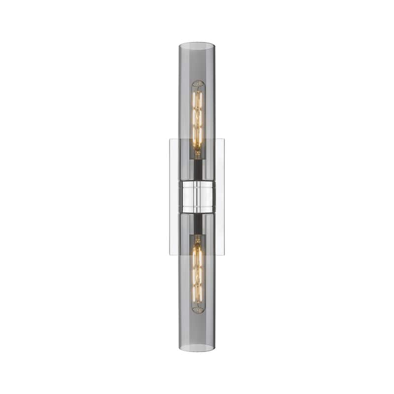 Innovations Lighting 617-2W-3-24 Ballston Urban Vanity Ballston Urban - Polished Chrome / Plated Smoke