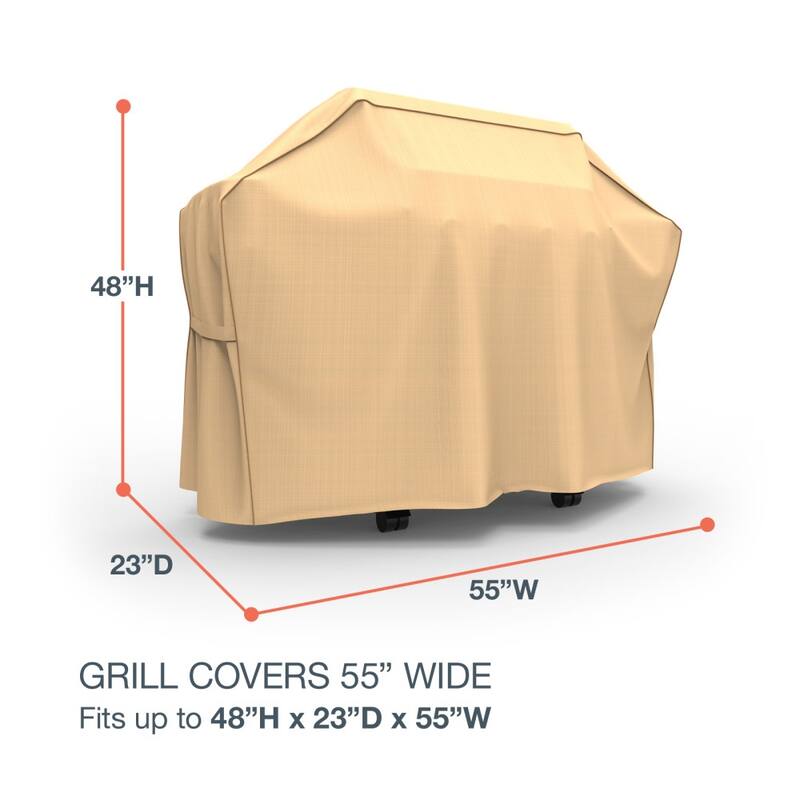 Budge Sedona Tan Outdoor BBQ Grill Cover Multiple Sizes - Small - 55"W x 23"D x 48"H