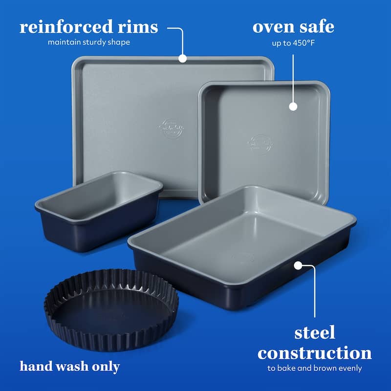 Sur La Table Kitchen Essential Carbon Steel Bakeware Set W/Premium PFA Free Grey Ceramic Nonstick