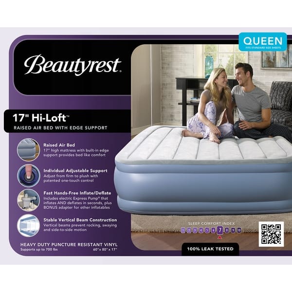 Shop Simmons Beautyrest Queen Hi Loft Inflatable Air Mattress Overstock 20113151