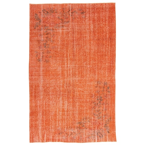 ECARPETGALLERY Hand-knotted Color Transition Orange Wool Rug - 5'10 x 9'2