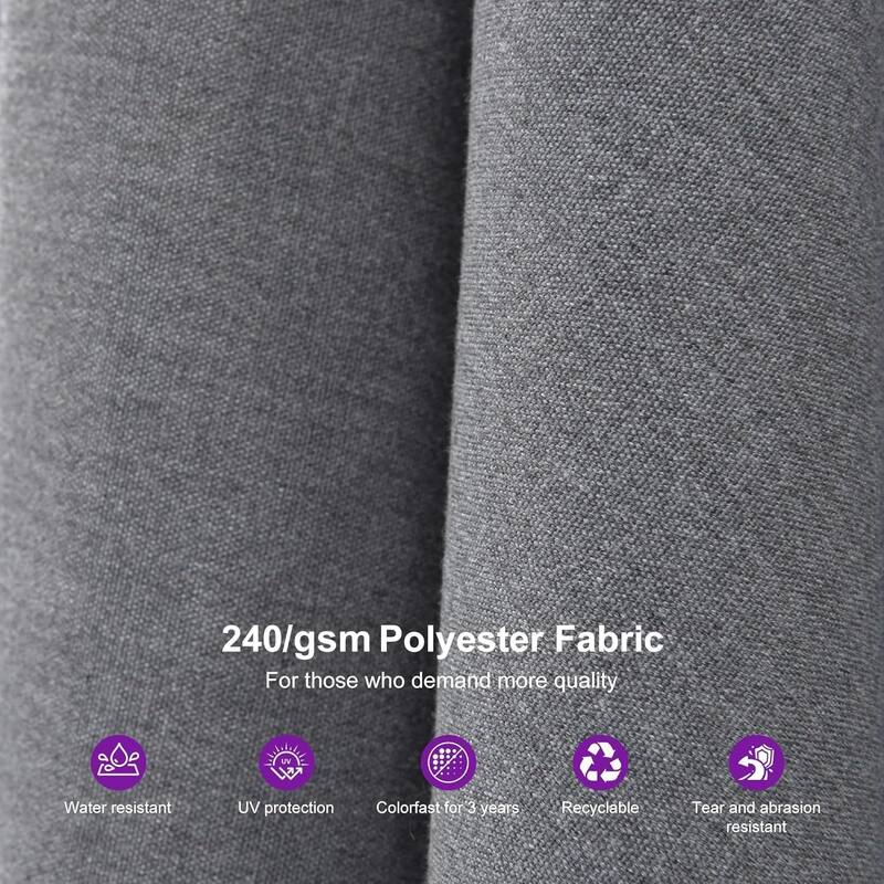 PURPLE LEAF 9 × 11.5 ft Stylish UV50+ Fade Resistant Patio Cantilever Umbrella with 360-degree Rotation